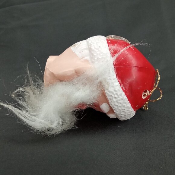 Mid Century Modern Christmas Ornament Plastic Santa Head Bulb Cover 1950s - Picture 7 of 11
